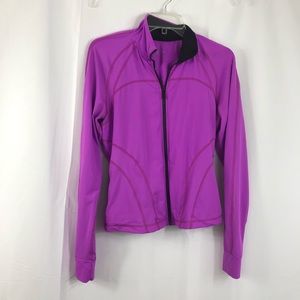 BeBe Sport Pink Running Zipper Jacket Sz L K54